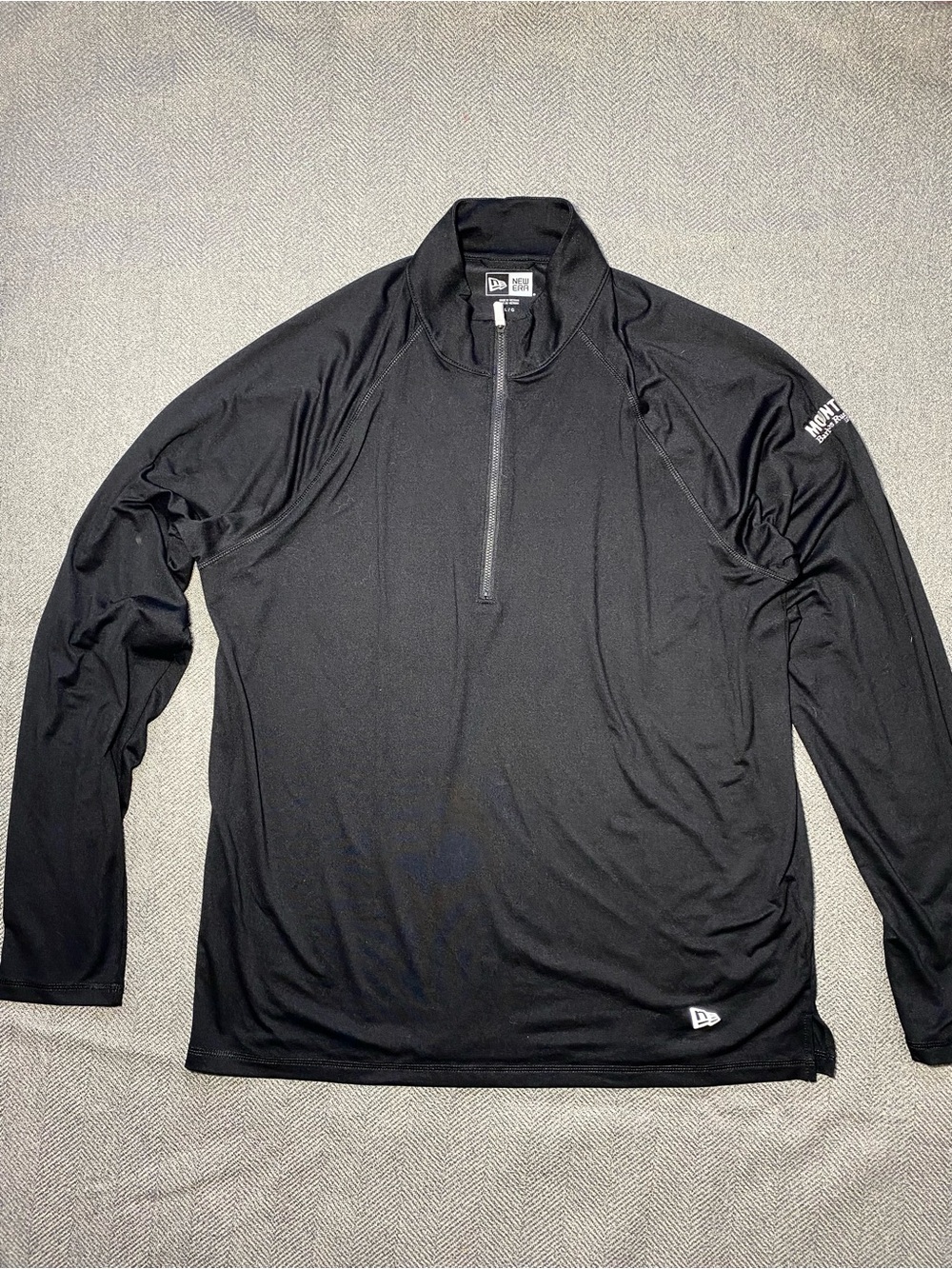 New Era Mount Gay Barbados Rum 1/4 Zip Black Pullover Performance Jacket Size L